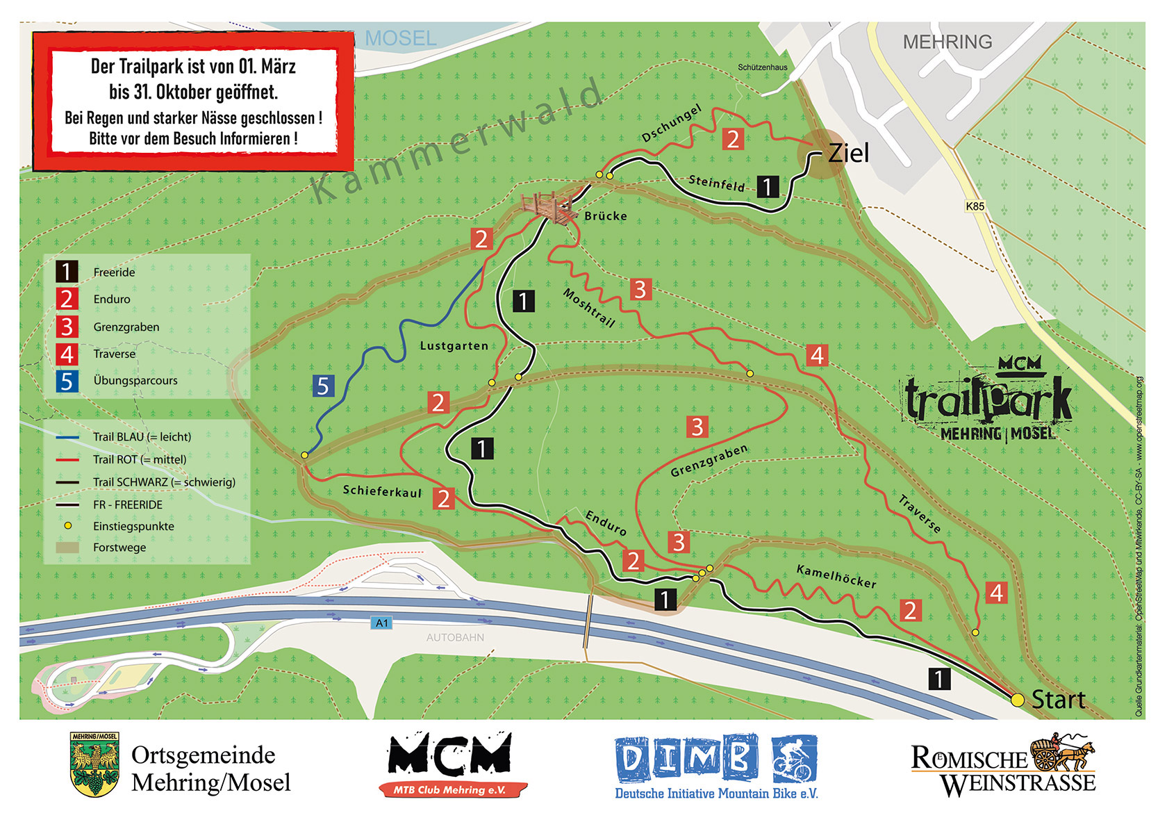 Trailpark Mehring Map